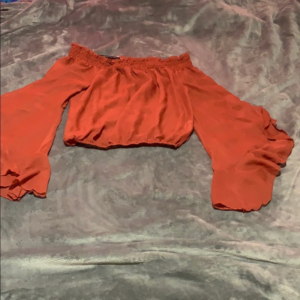 Burnt orange boho top